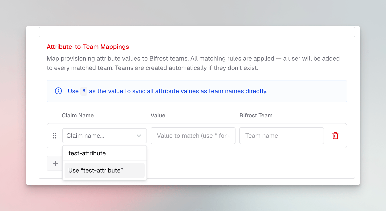 Vikat custom attribute mapping configuration