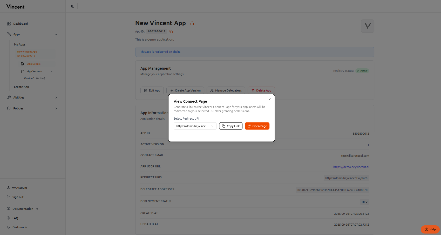Connect Page with app permissions