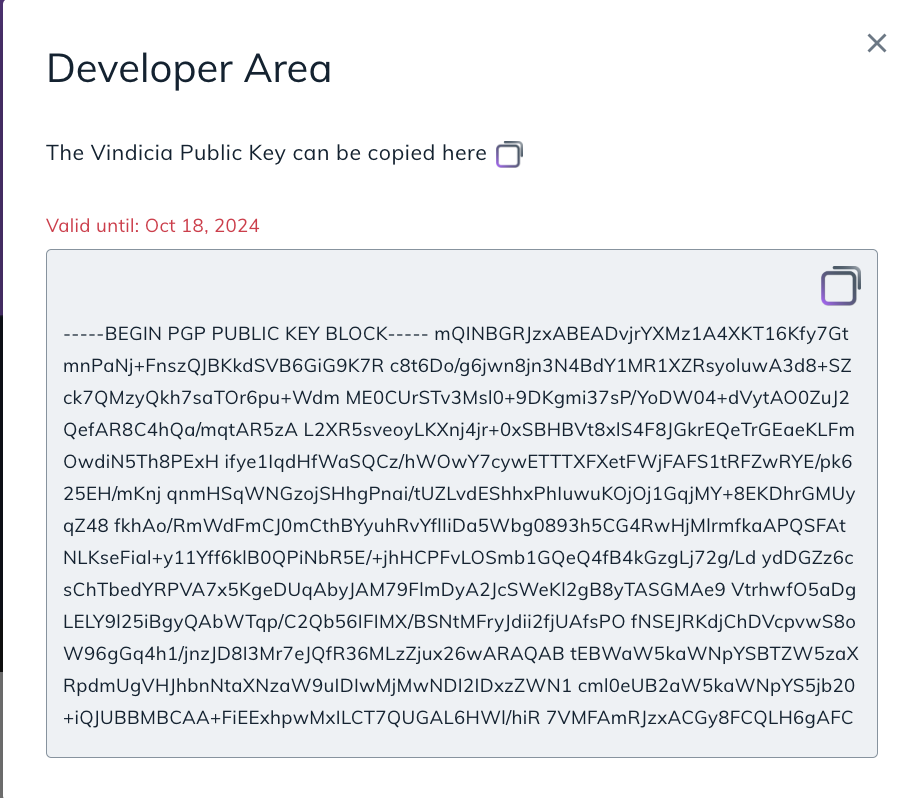 Retain Developer Area Screen