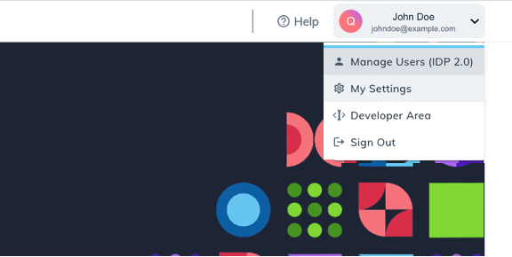 Manage Users option in the Retain Portal - Account Settings menu