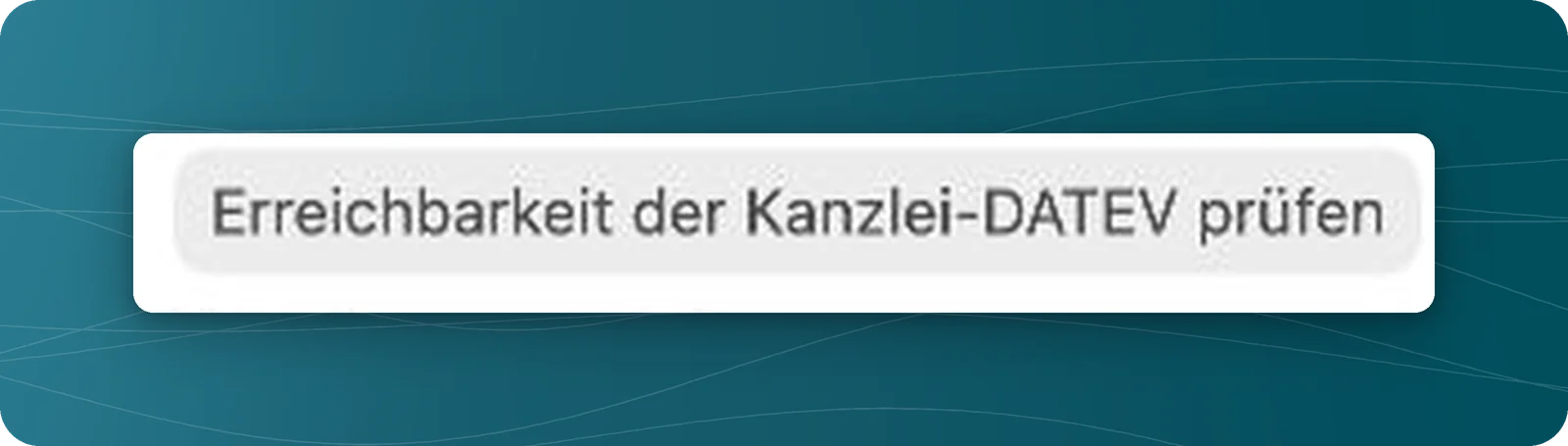 Schaltfläche Erreichbarkeit der Kanzlei-DATEV prüfen