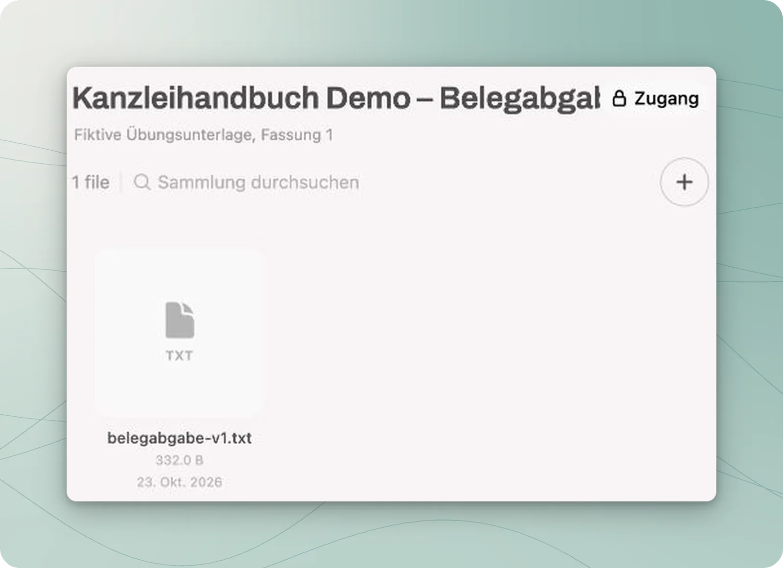 Private Übungssammlung mit belegabgabe-v1.txt und Plus zum Ergänzen.