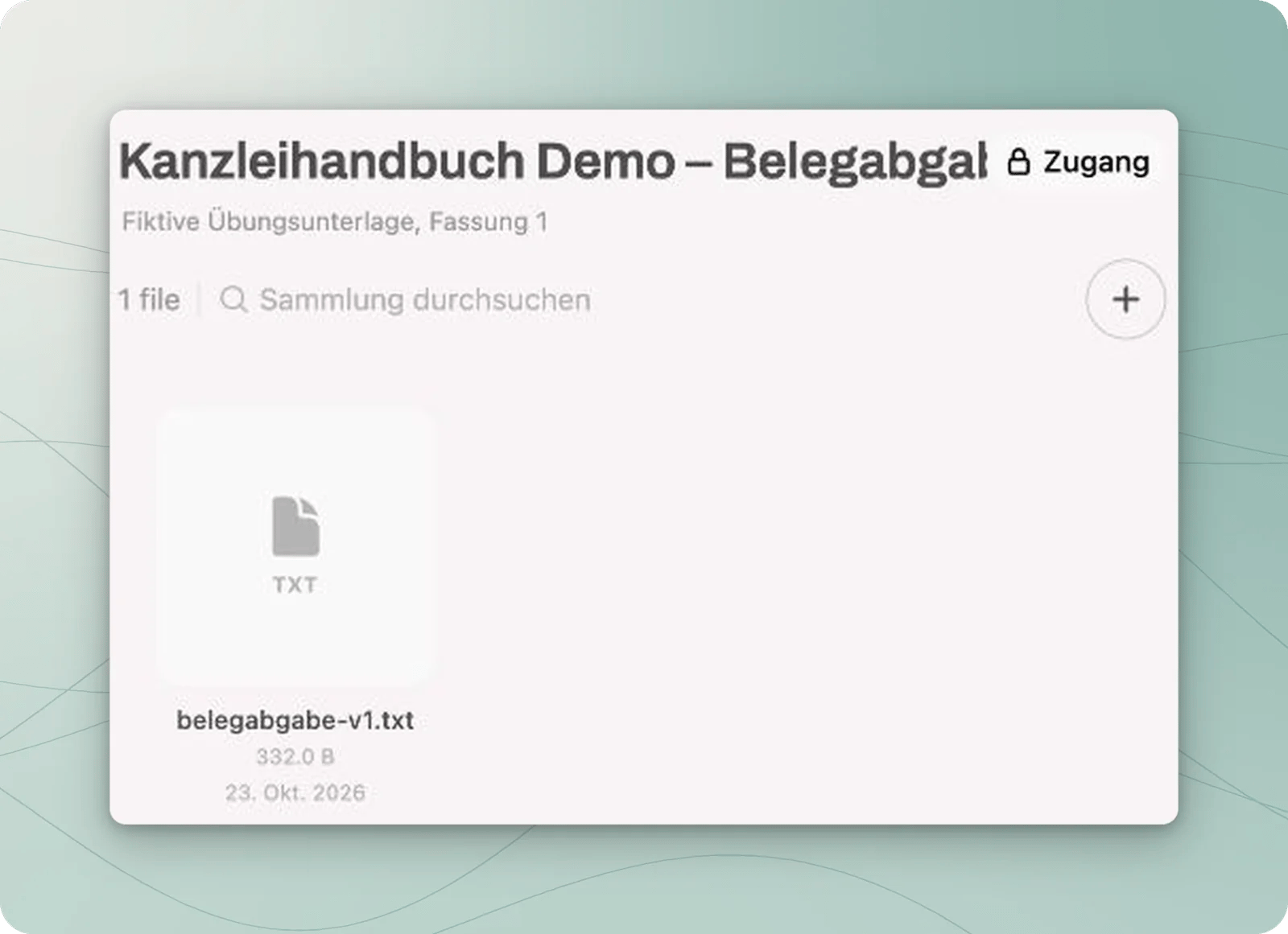 Private Übungssammlung mit belegabgabe-v1.txt und Plus zum Ergänzen.