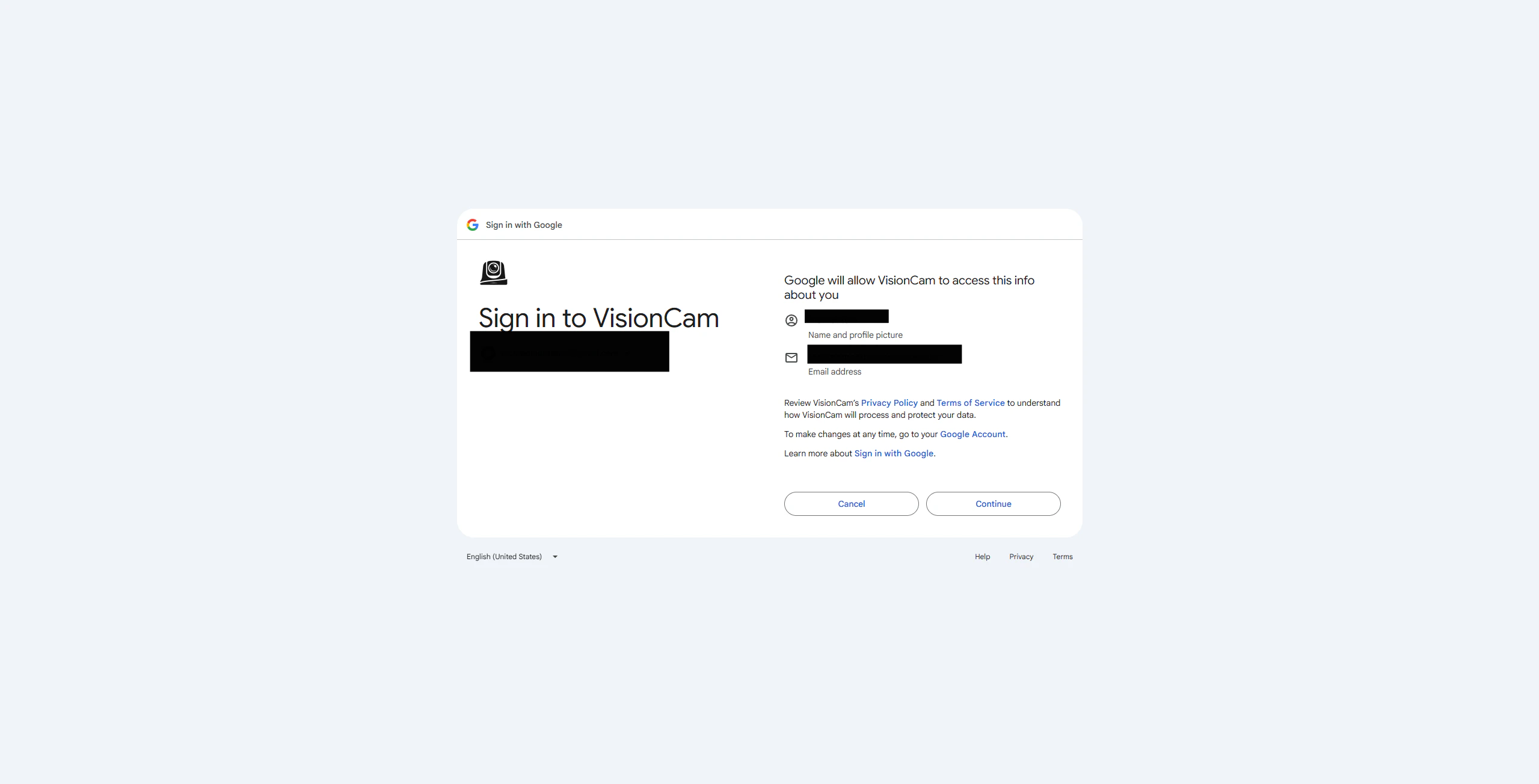 Confirm account creation