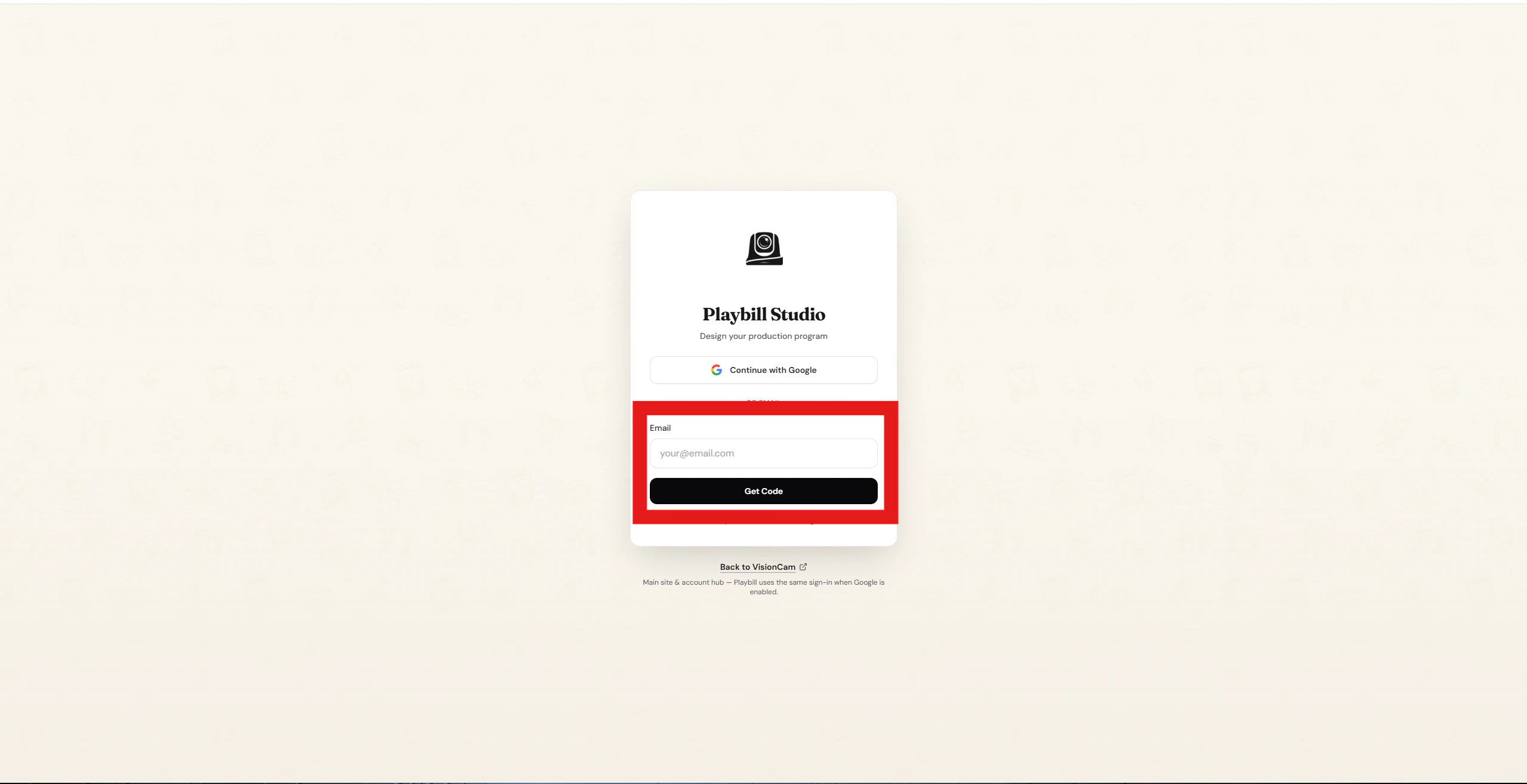 Enter email address