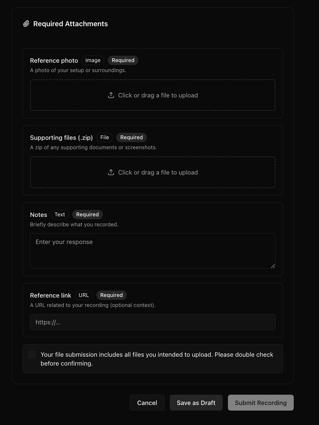 Submission component slots