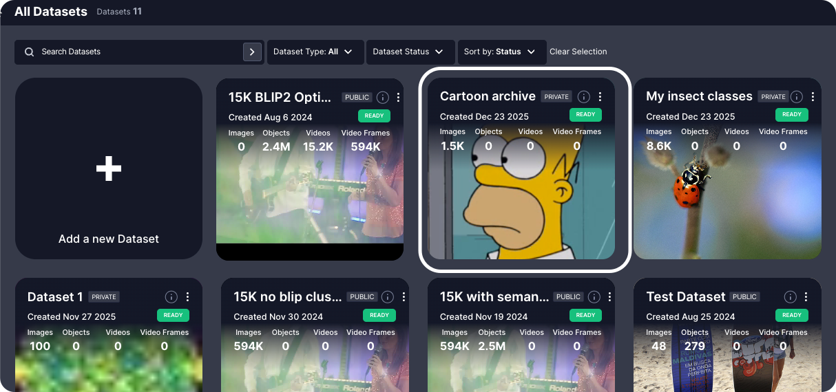 Ready Dataset in Inventory