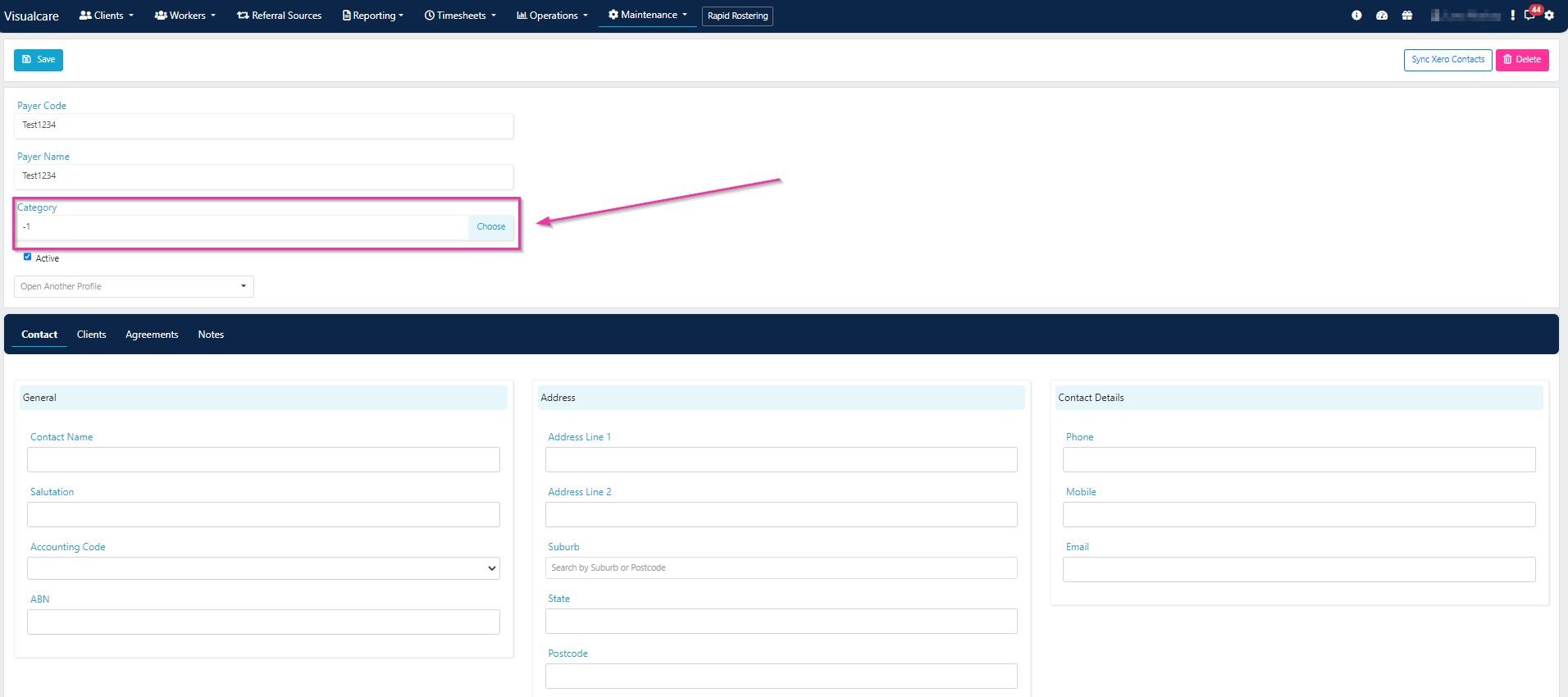 Assign payer category