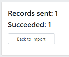 Import results summary