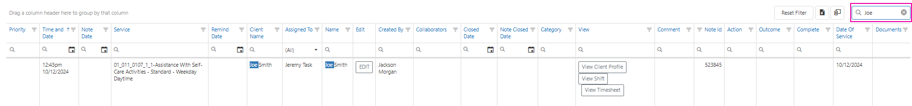 Grid search bar