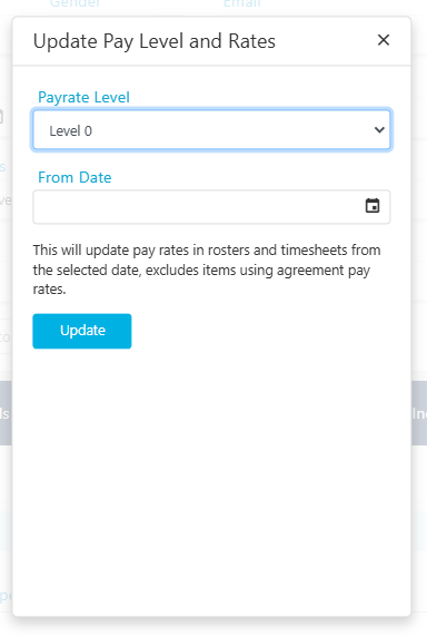 Payrate level field on worker profile