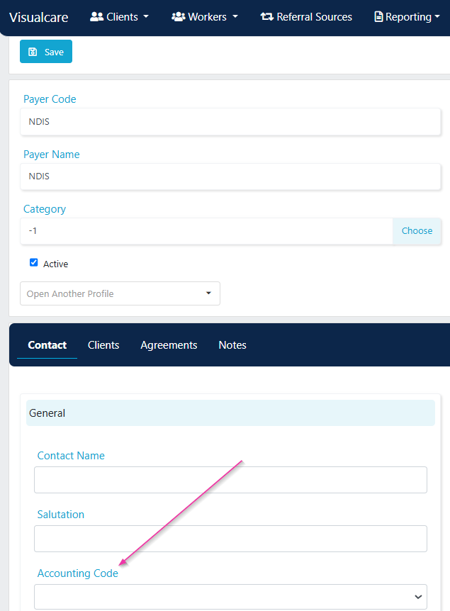 Payer accounting code fix