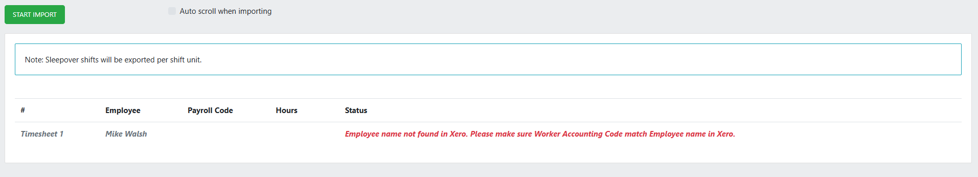 Worker accounting code selection