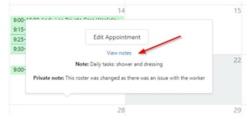 View notes for shift