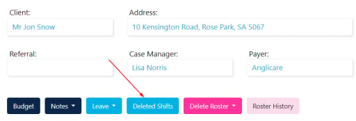 Recover deleted shifts