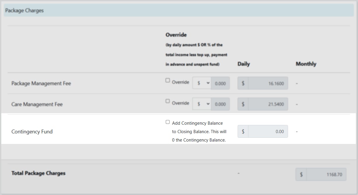 Contingency fund