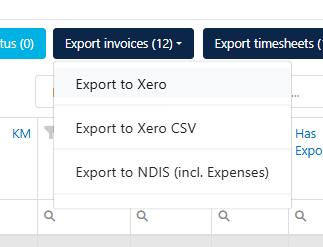 Date range selection and confirmed shifts list