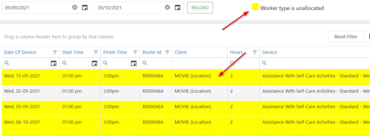 Location invitation on dashboard