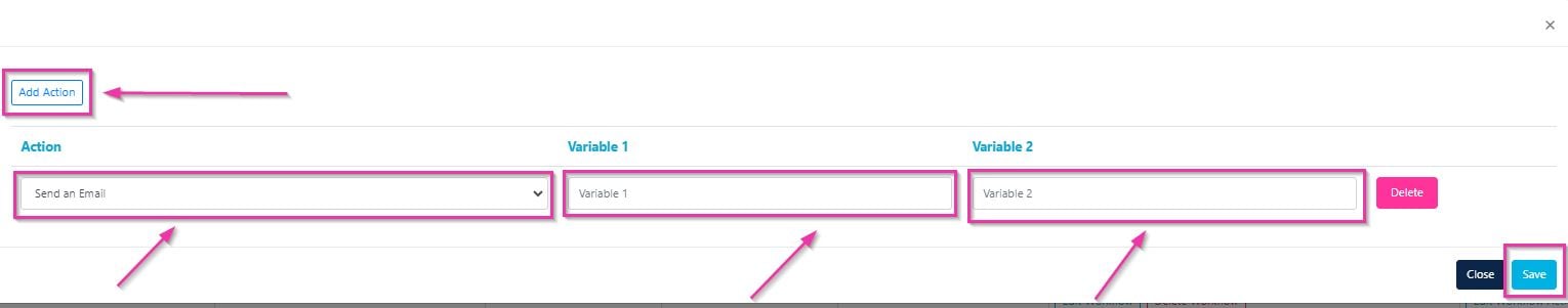 Workflow actions