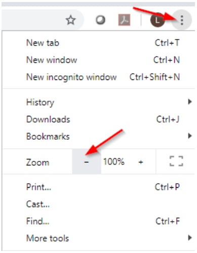Browser zoom
