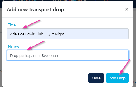 Add drop