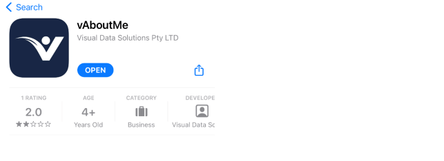 vAboutMe app store listing