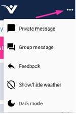 Options menu