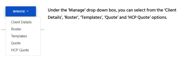 Manage drop-down with options