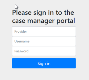 vAssessment sign-in screen