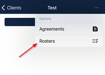 Roster option in menu