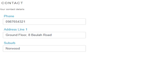 Free text field example