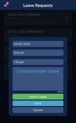New leave request options