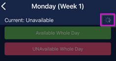 Availability updating indicator