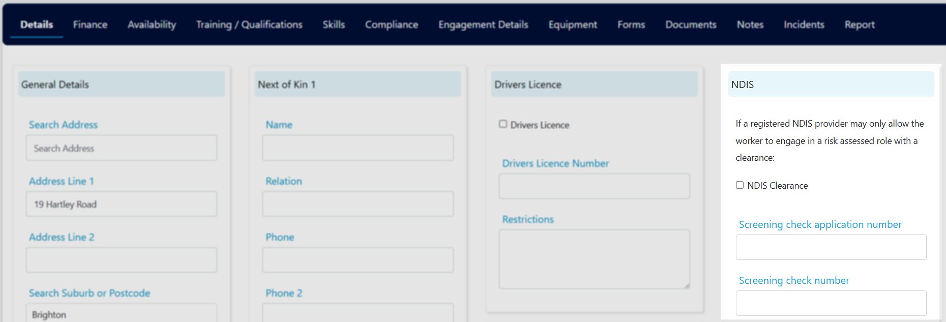 NDIS clearance section
