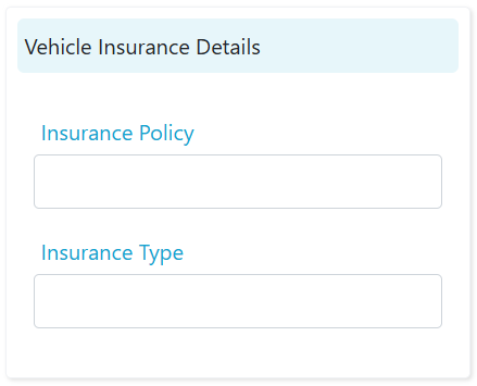 Vehicle insurance details