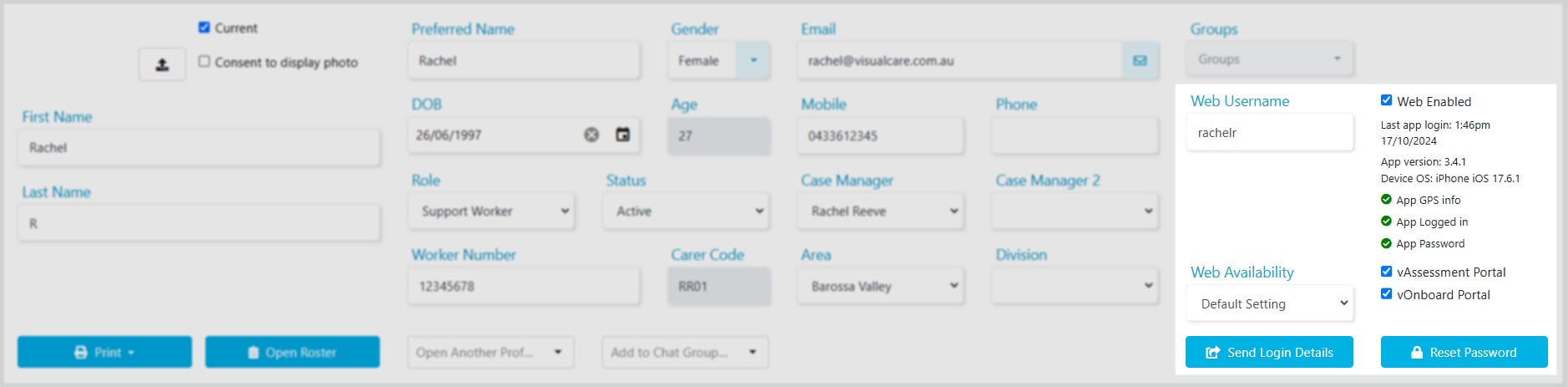 vOnboard portal settings