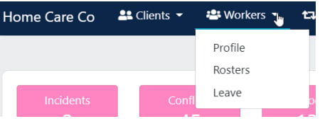 Worker list view