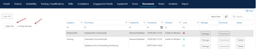 Document upload