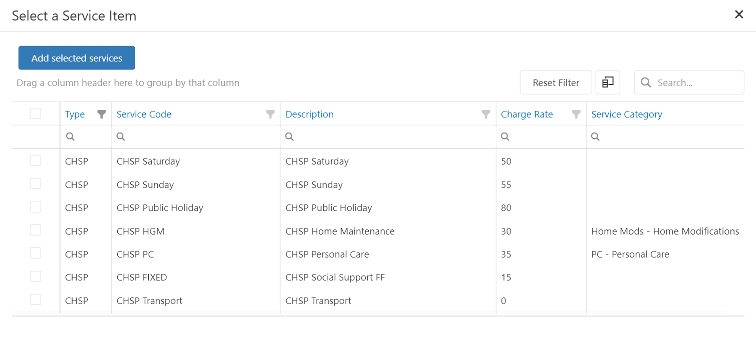 Add CHSP services to agreement