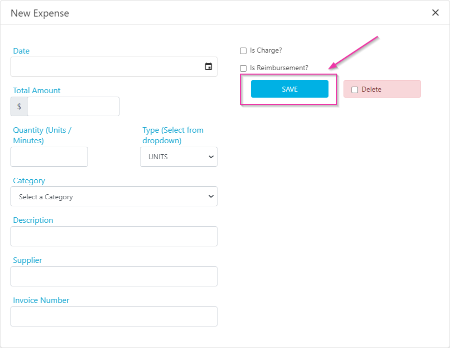 New expense form