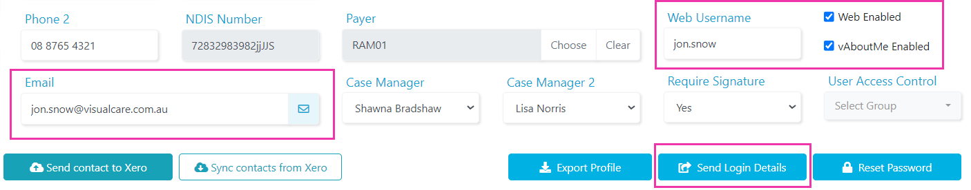 vAboutMe access fields