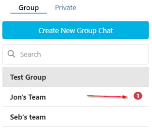 Group messages tab
