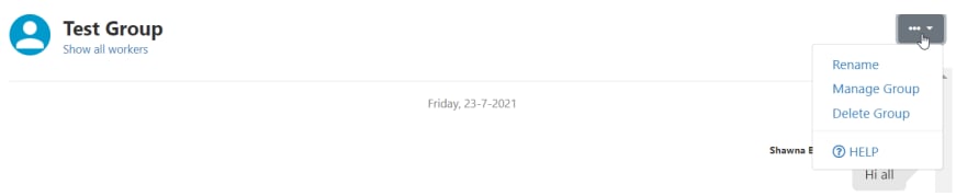 Manage group button