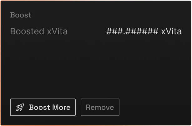 Boost position interface
