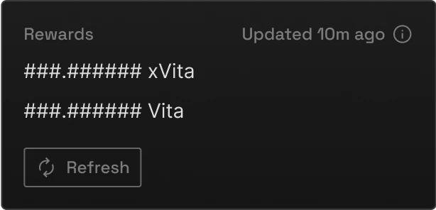Position rewards interface