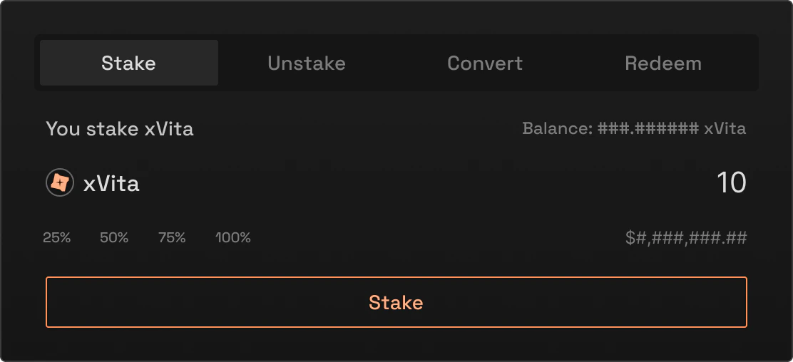 Active stake button