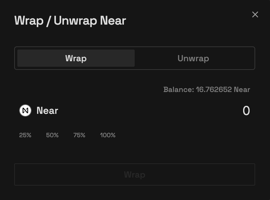 Wrap/Unwrap NEAR interface