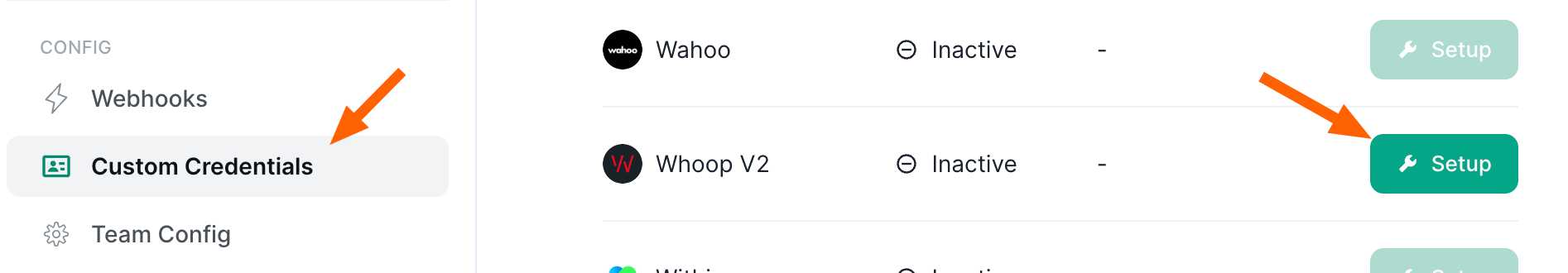 WHOOP V2 config