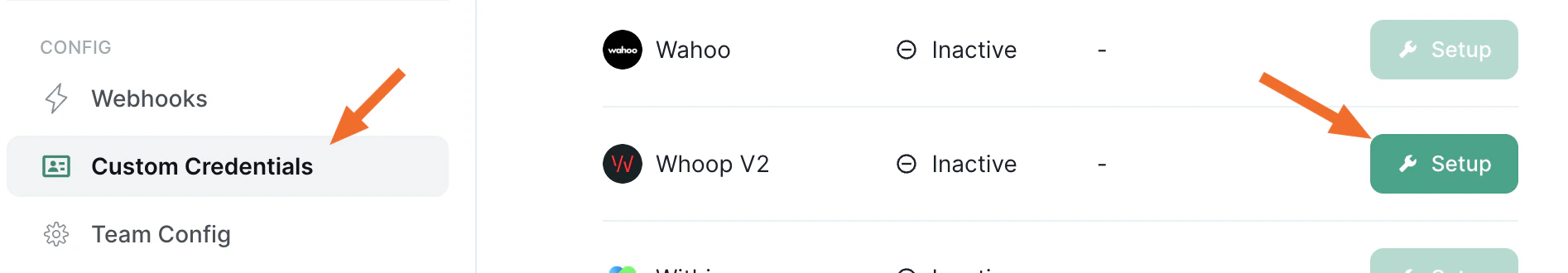 WHOOP V2 config