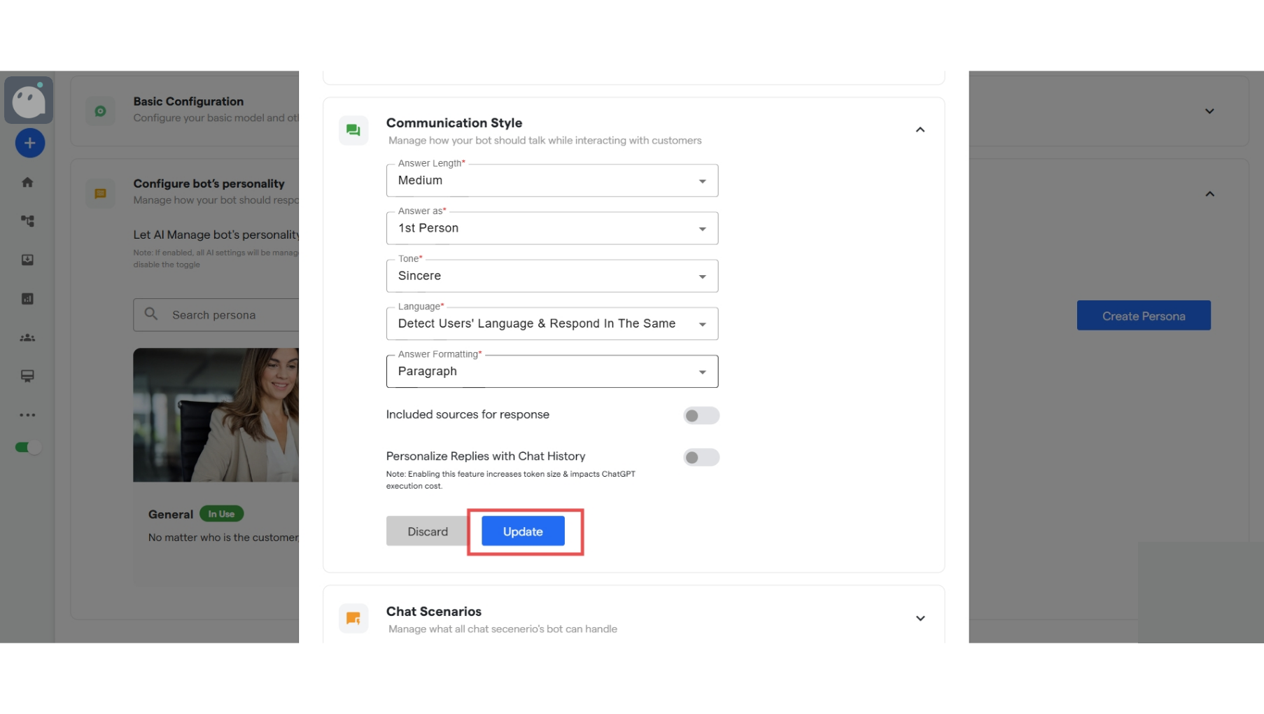 77 Ai Settings Converse Resource Centre 3 Pn